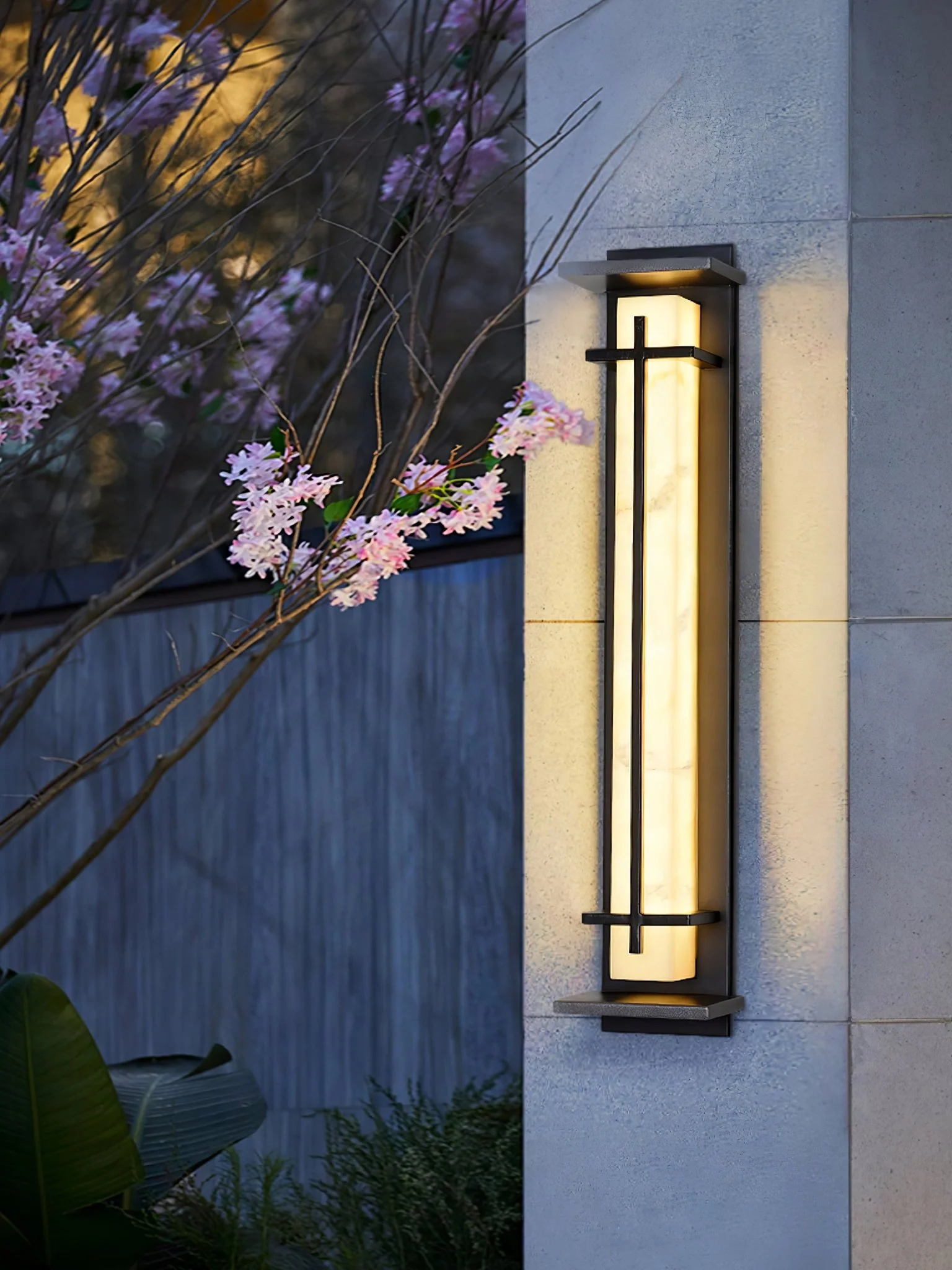 Square Outdoor Alabaster Wall Light - Image 43