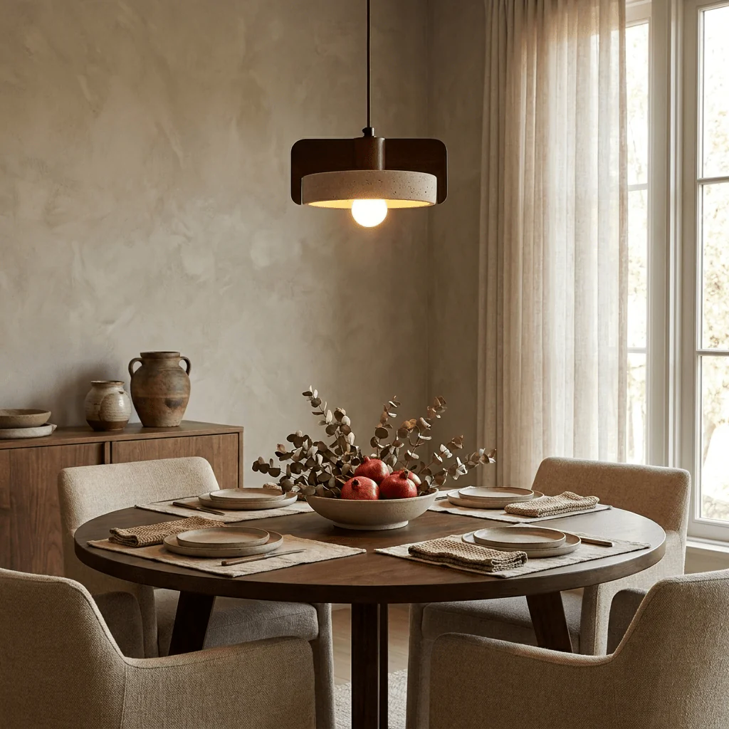 Squircle Travertine Pendant Lamp - Image 3