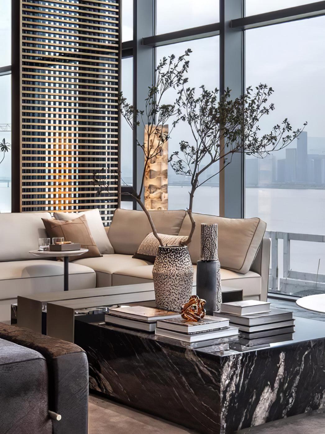Stacked Alabaster Squares Floor Lamp - Image 11