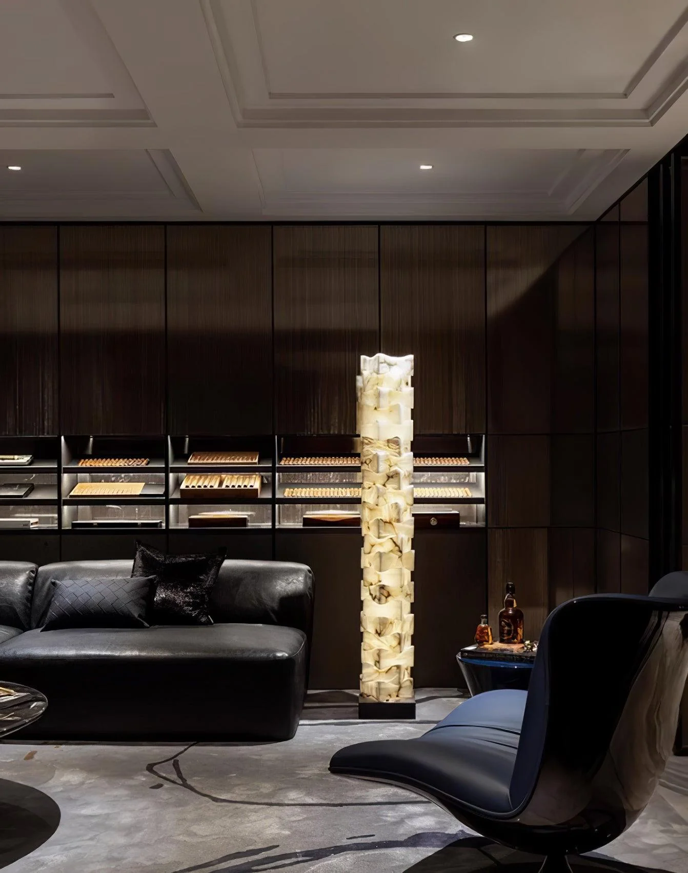 Stacked Alabaster Squares Floor Lamp - Image 12