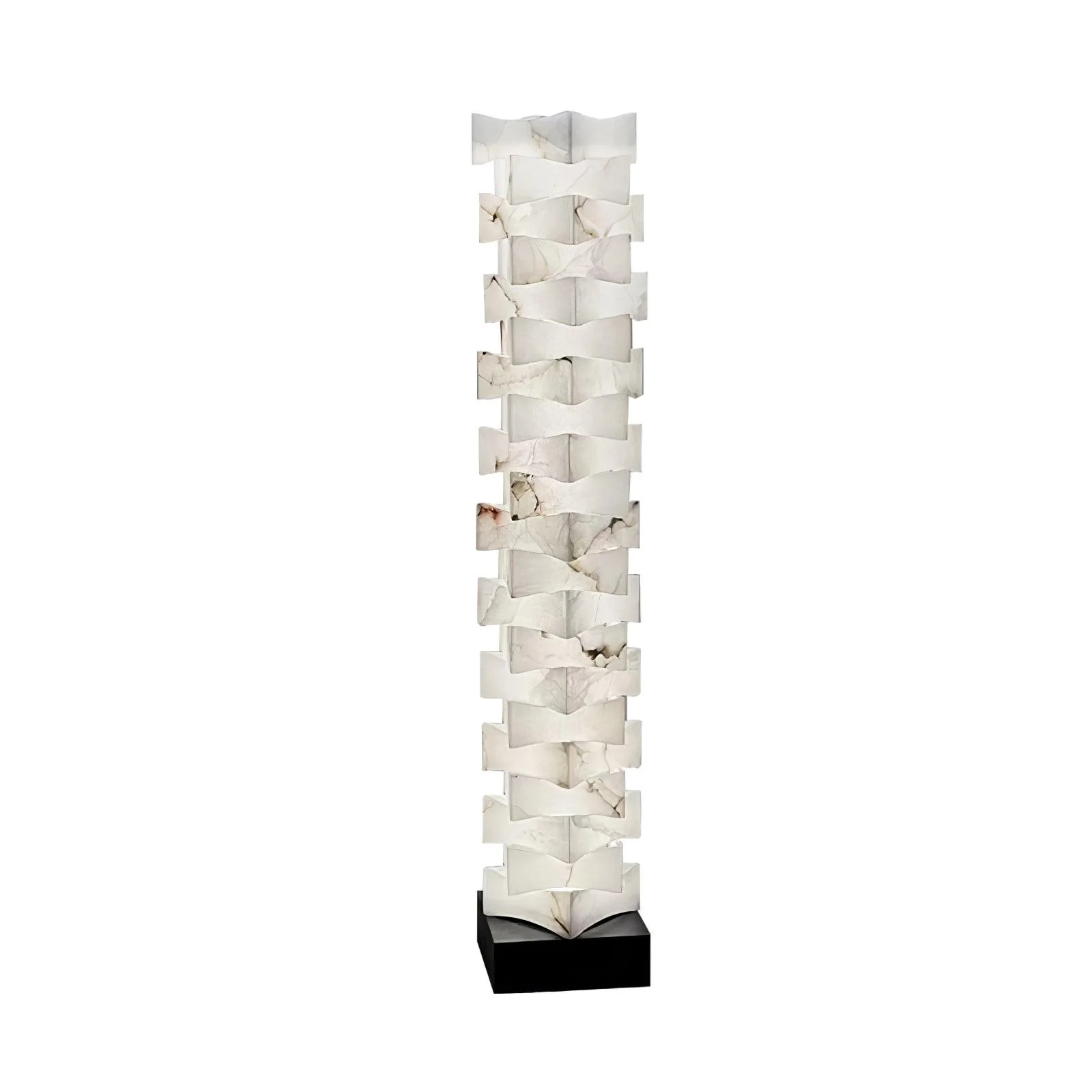 Stacked Alabaster Squares Floor Lamp - Image 16