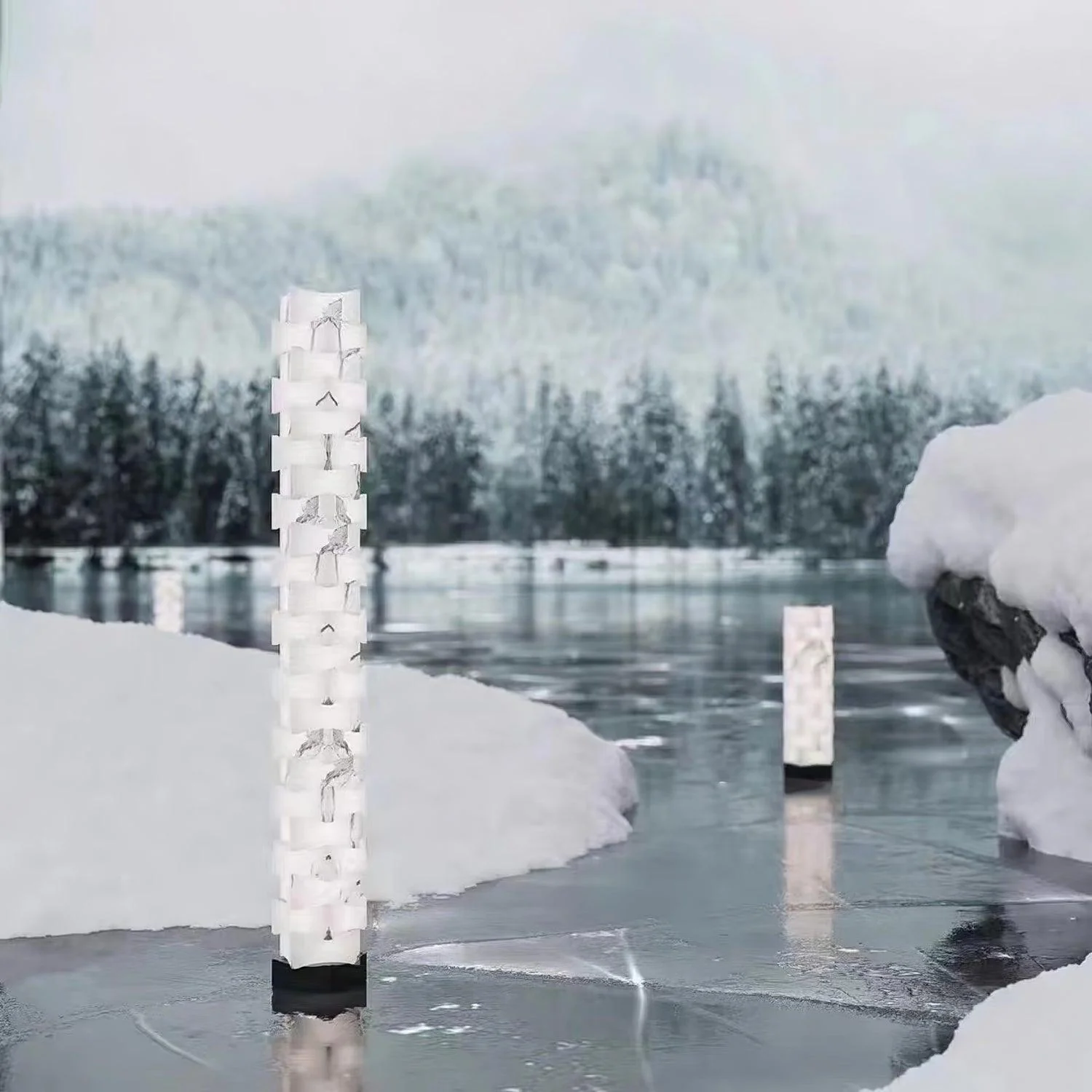 Stacked Alabaster Squares Floor Lamp - Image 19