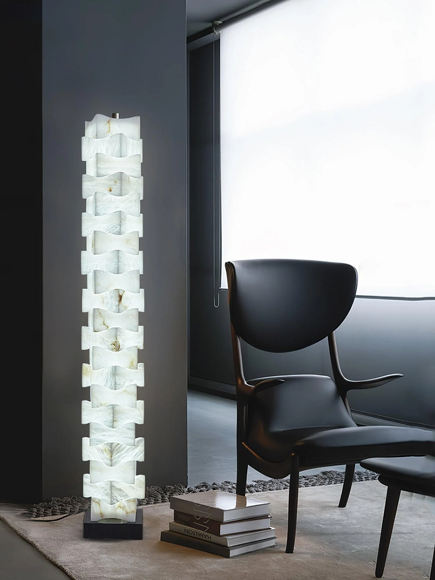 Stacked Alabaster Squares Floor Lamp - Image 23