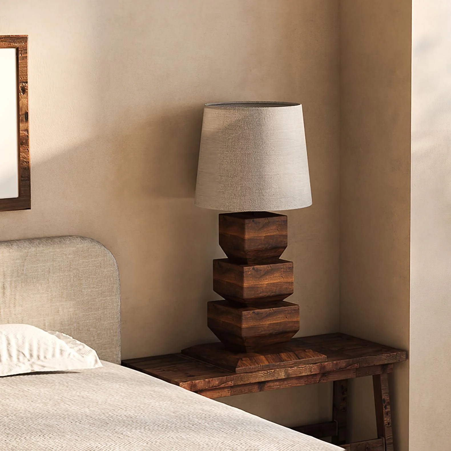 Stacked Wooden Table Lamp - Image 12