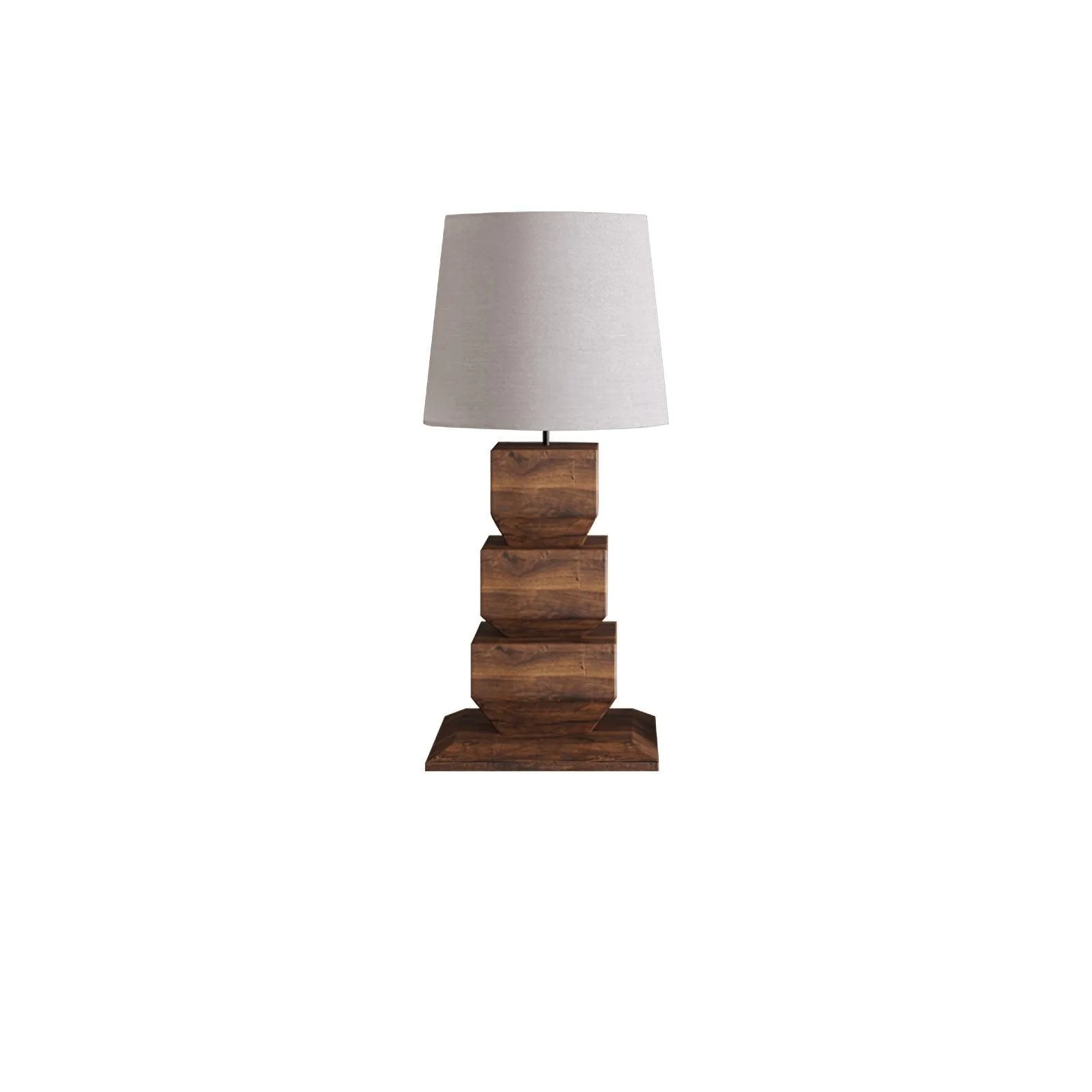 Stacked Wooden Table Lamp - Image 9