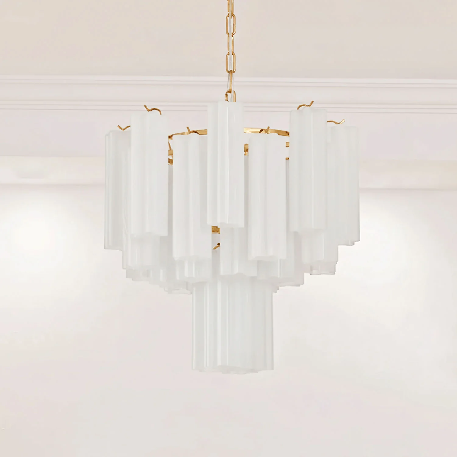 Frosted Glass Tubes Chandelier - Image 24