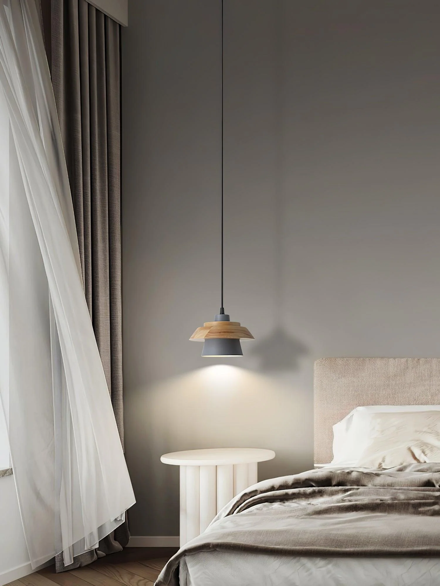 Stone Wood Pendant Lamp - Image 17