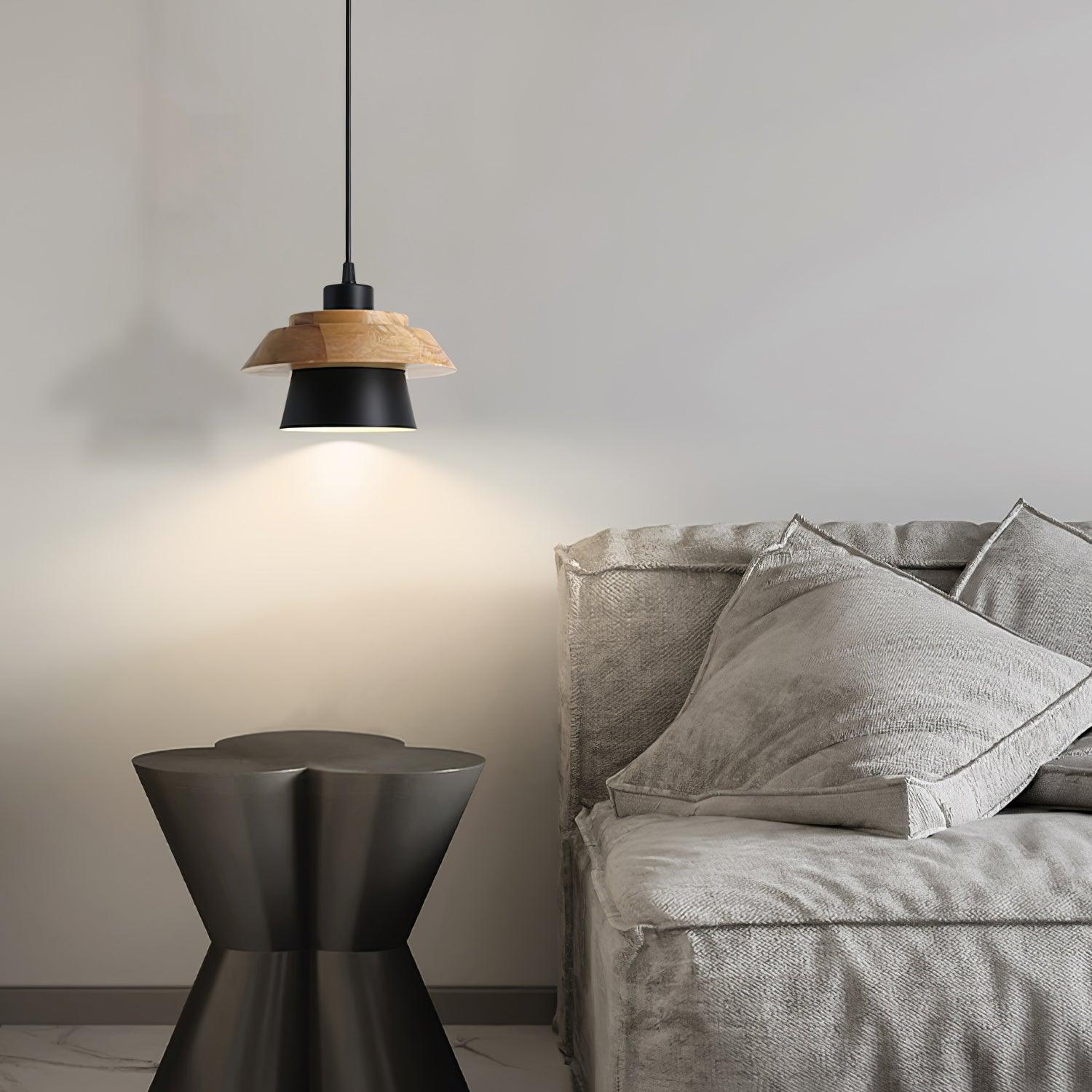 Stone Wood Pendant Lamp - Image 19