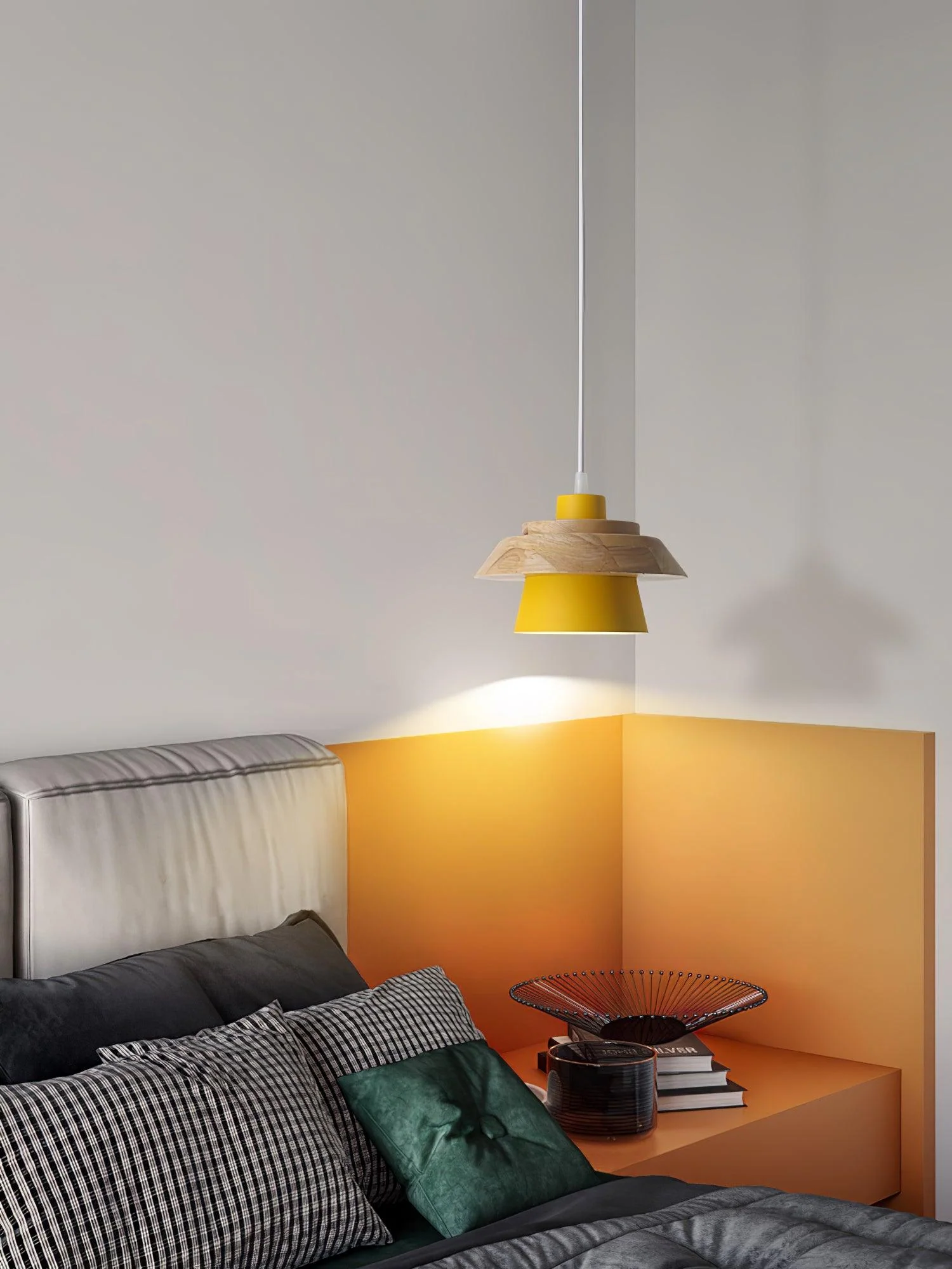 Stone Wood Pendant Lamp - Image 7
