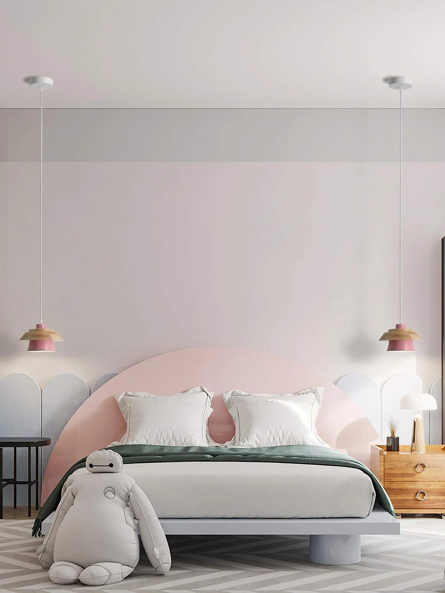 Stone Wood Pendant Lamp - Image 8