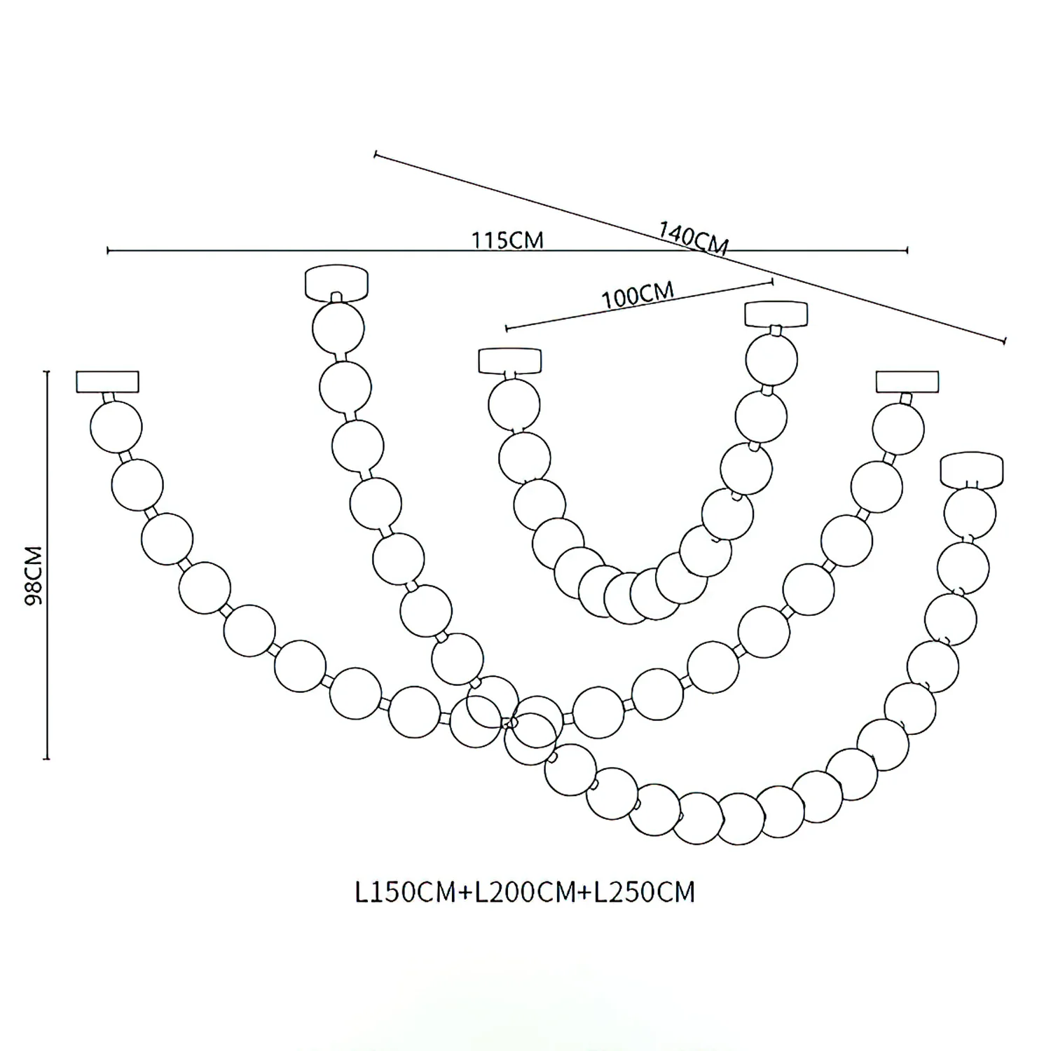 Strand Necklace Chandelier - Image 30