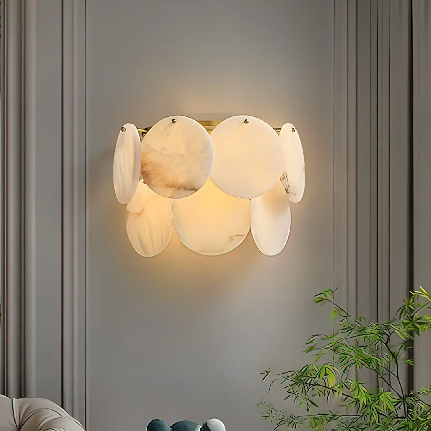 Strata Lumina Alabaster Wall Sconce - Image 2