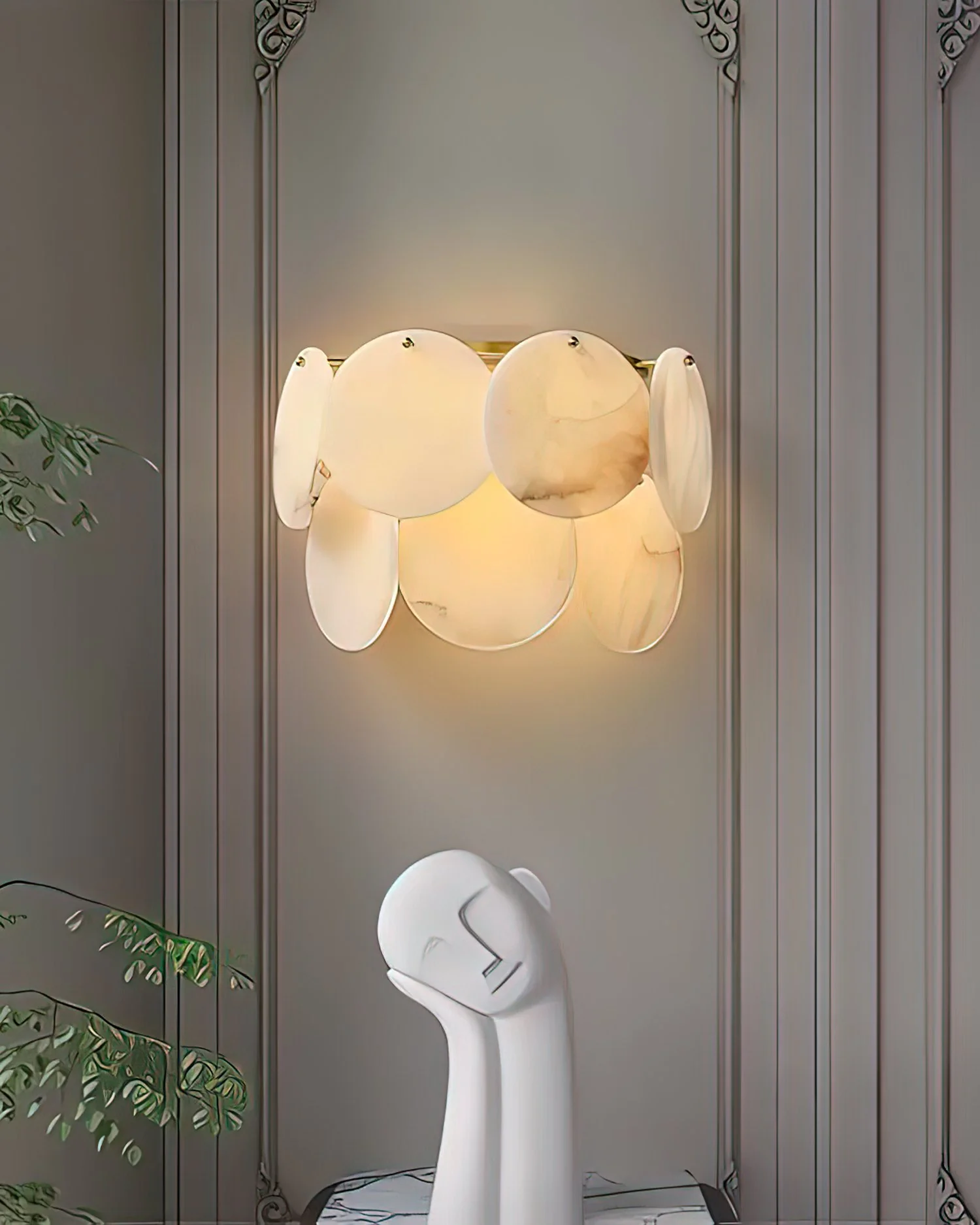 Strata Lumina Alabaster Wall Sconce - Image 5