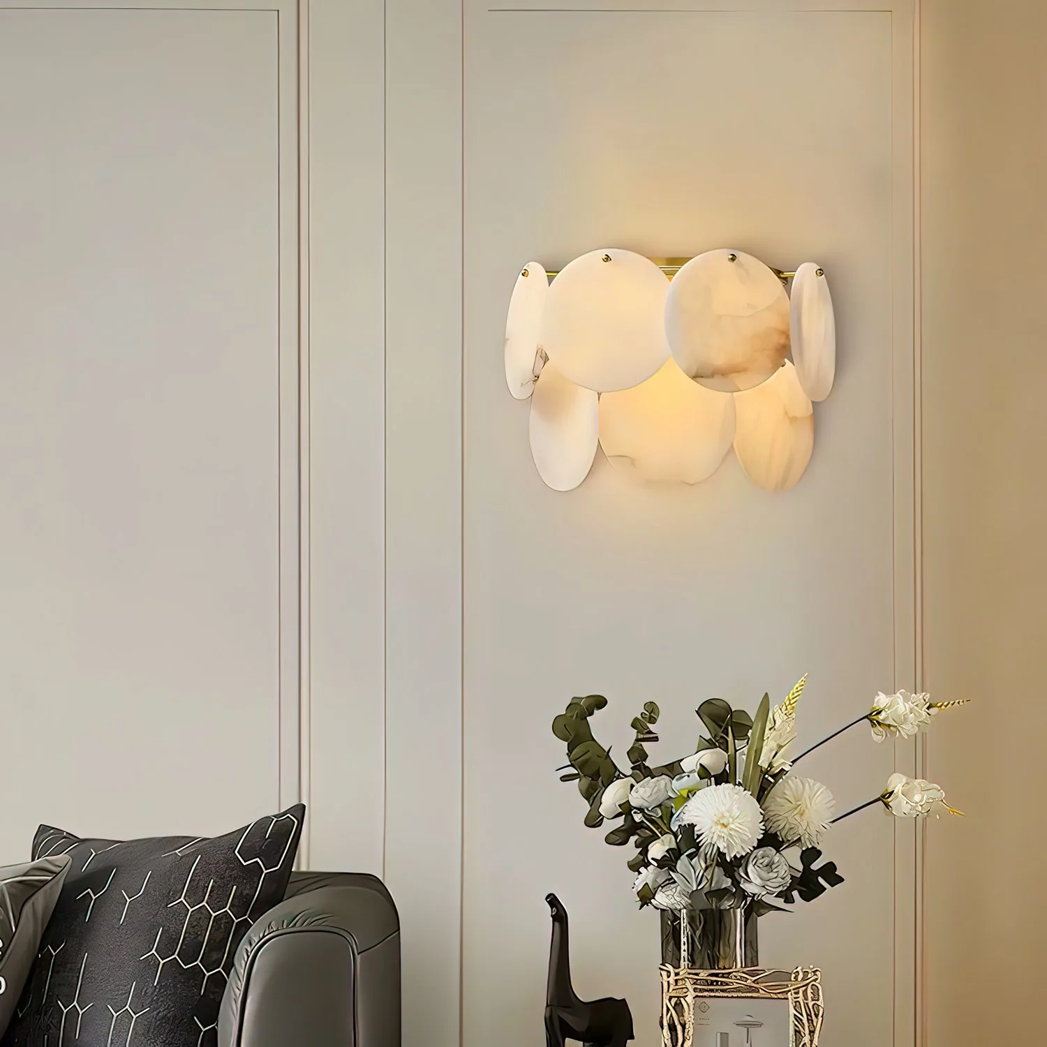 Strata Lumina Alabaster Wall Sconce - Image 6
