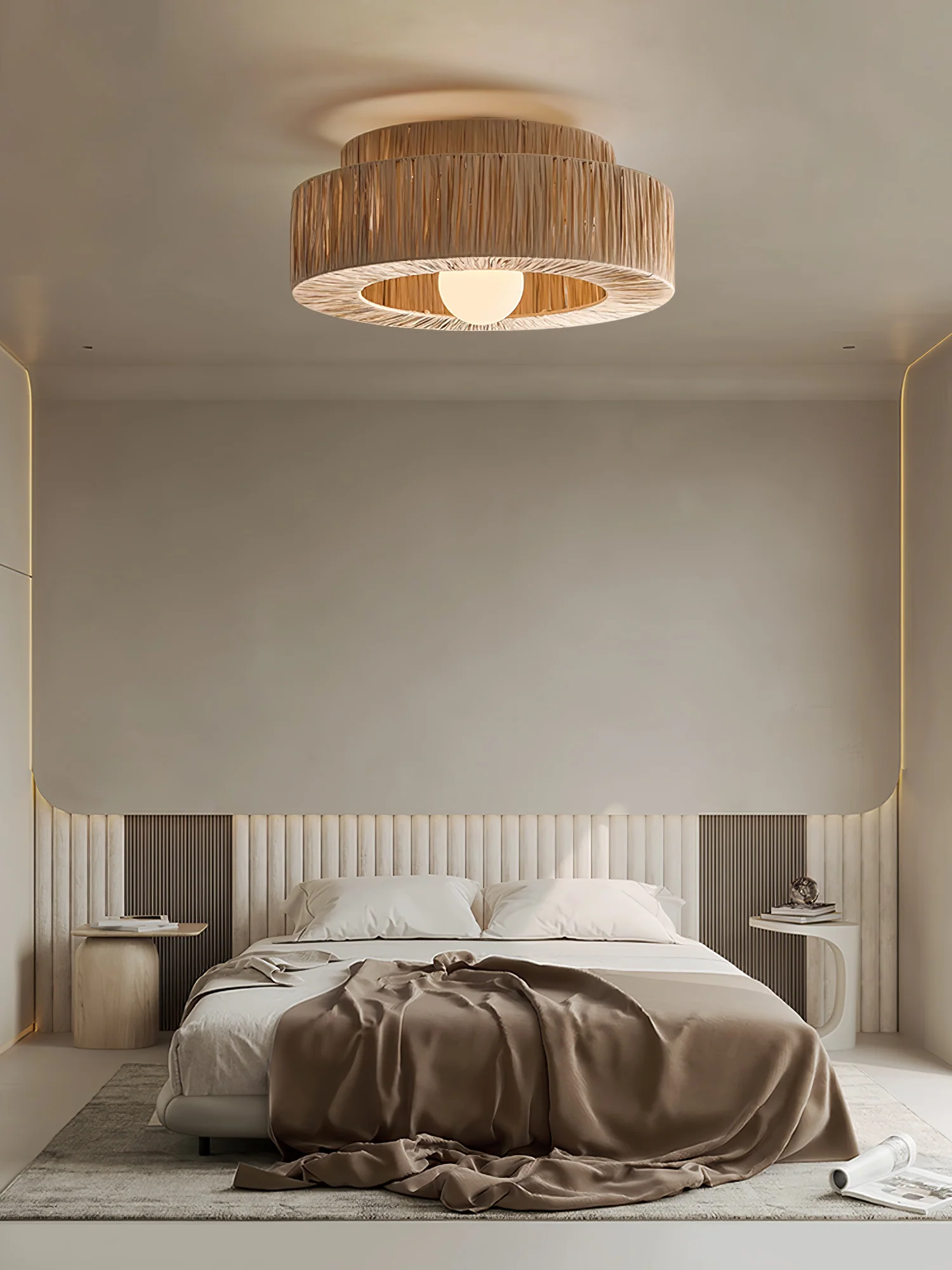 Straw Art Ceiling Lamp - Image 4