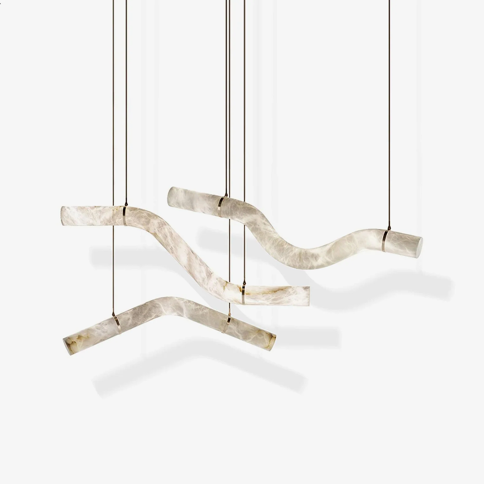 Streamlined Alabaster Pendant Lamp - Image 76