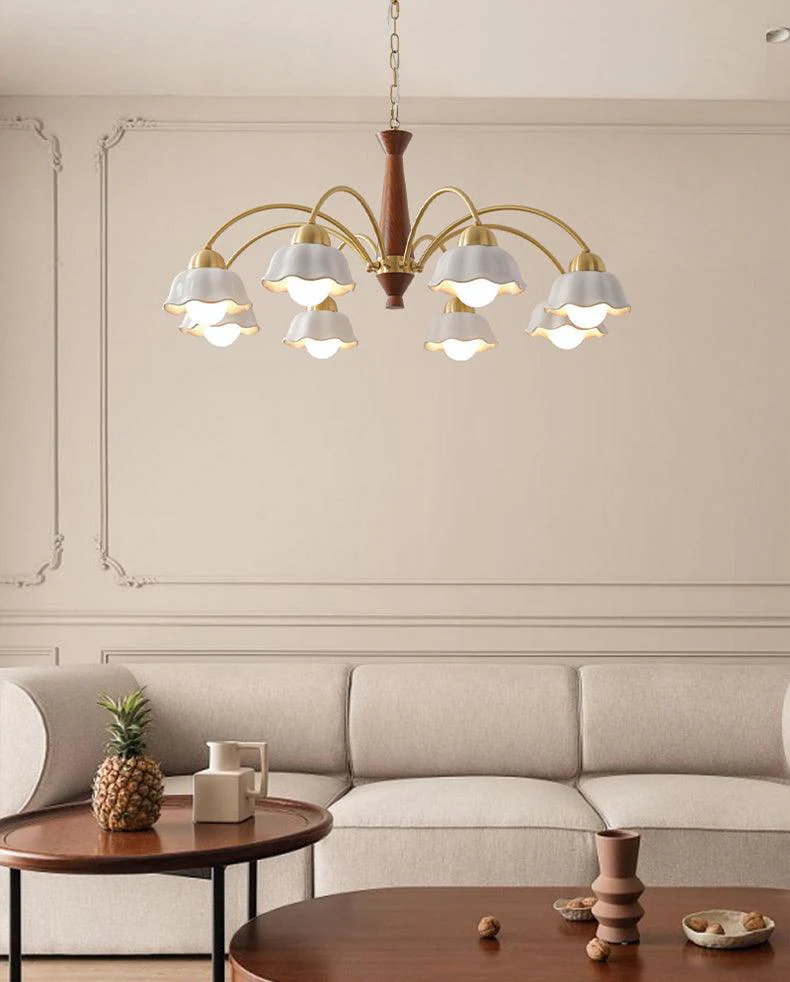 Swedish Modern Gold Chandelier - Image 11