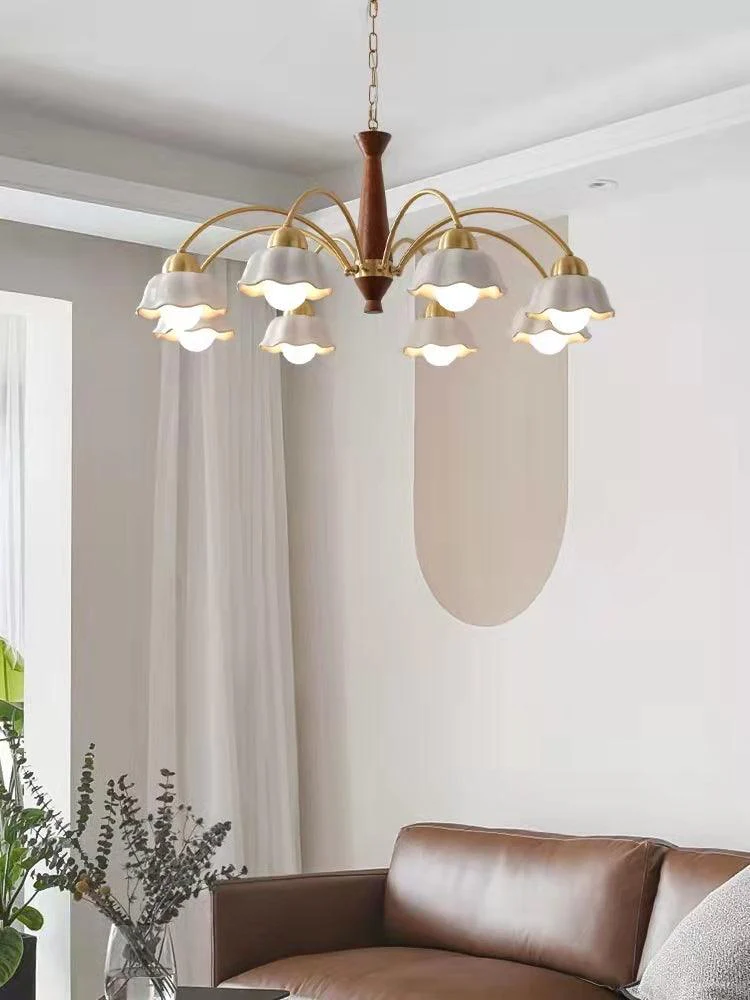 Swedish Modern Gold Chandelier - Image 12