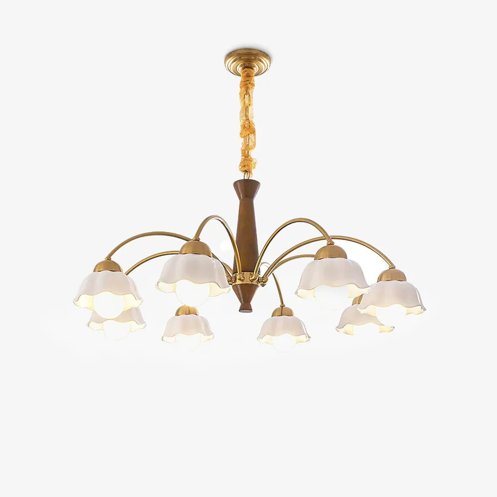 Swedish Modern Gold Chandelier - Image 21
