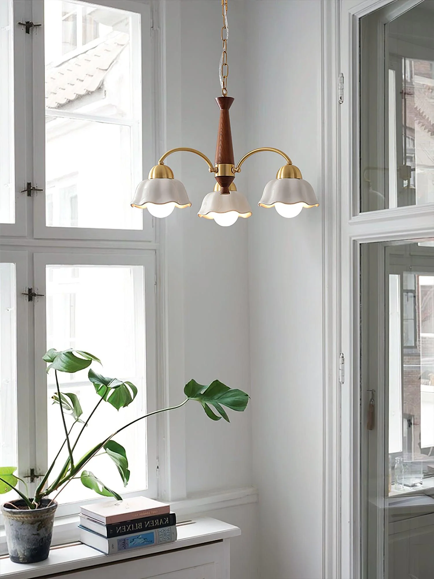 Swedish Modern Gold Chandelier - Image 23
