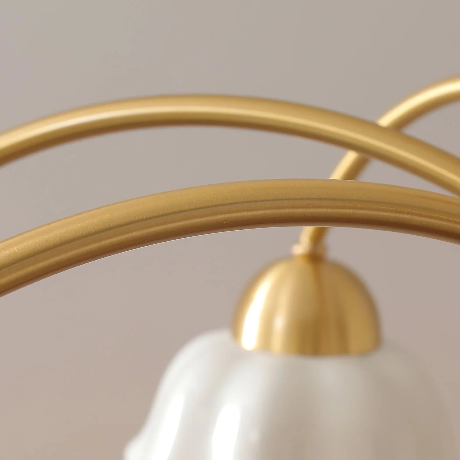Swedish Modern Gold Chandelier - Image 27