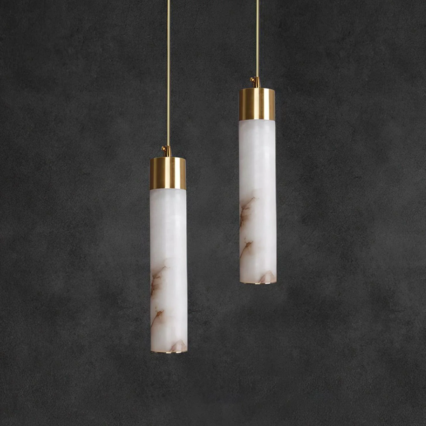 Alabaster Tala Brass Pendant Lamp - Image 12