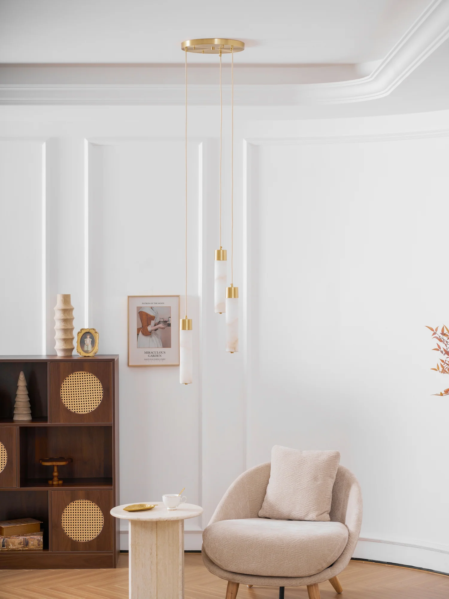 Alabaster Tala Brass Pendant Lamp - Image 25