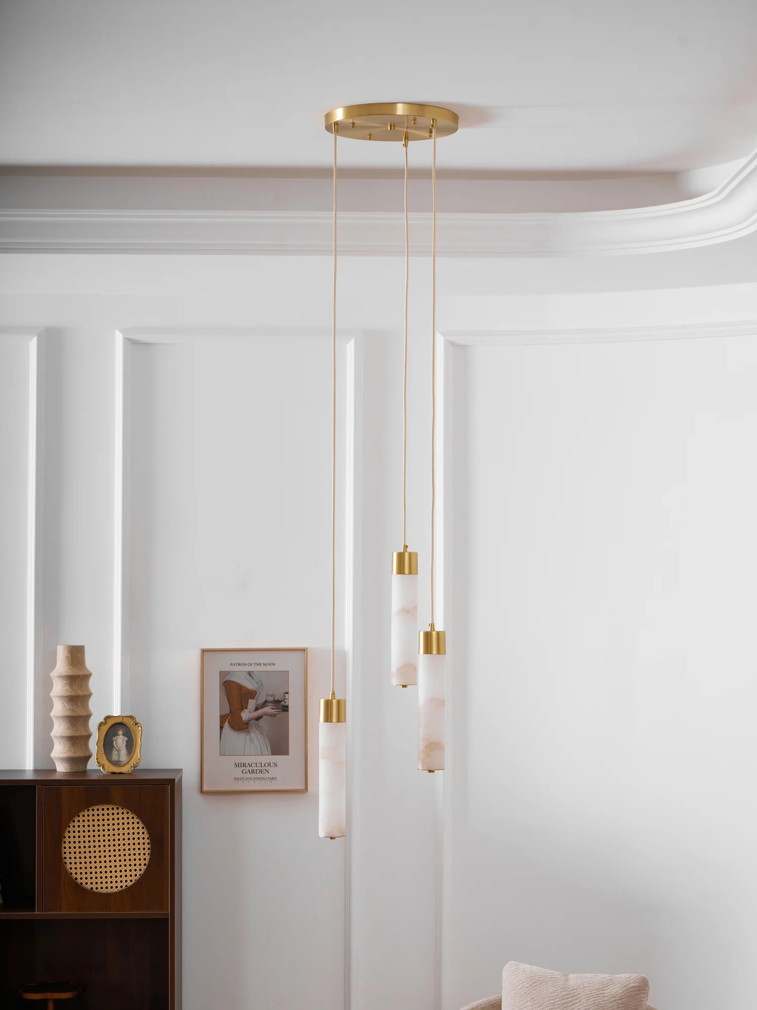 Alabaster Tala Brass Pendant Lamp - Image 27