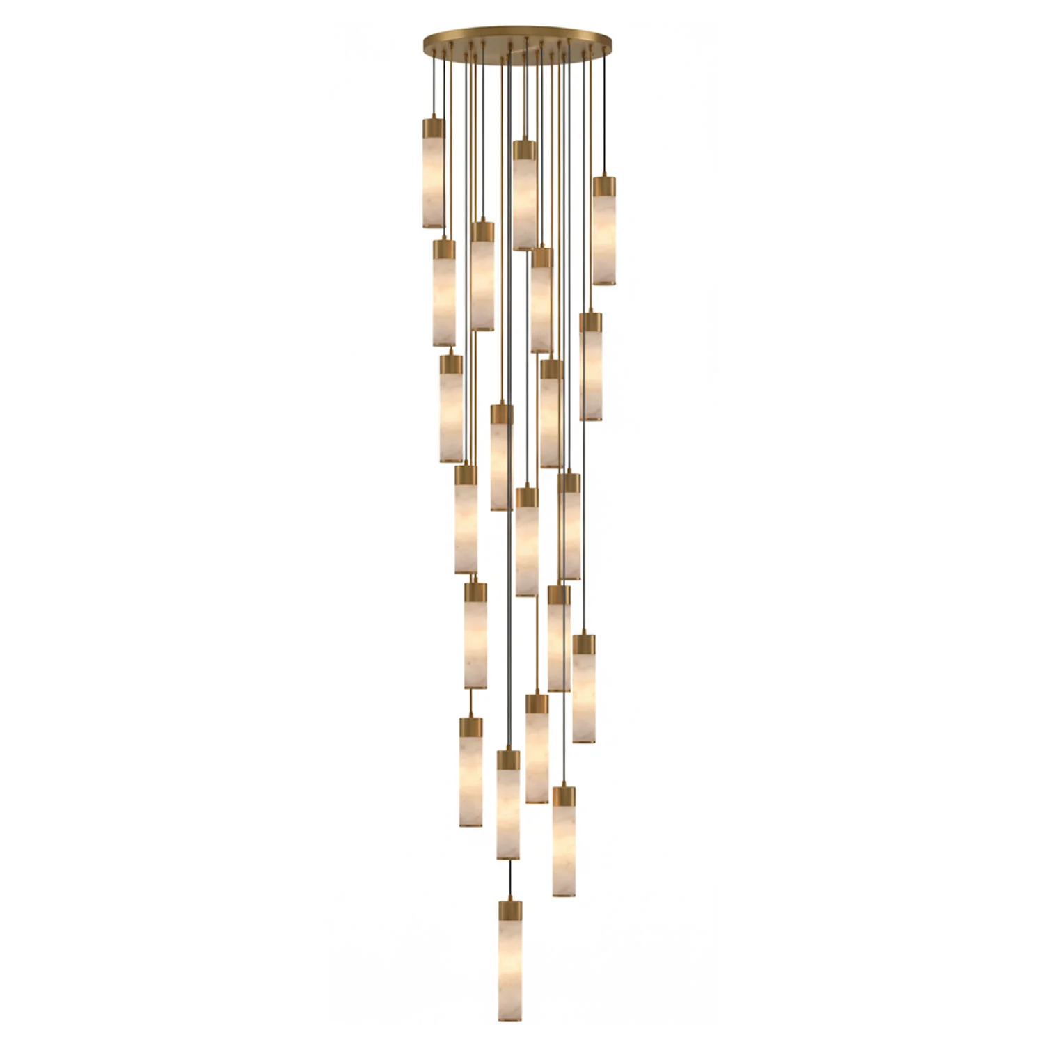 Alabaster Tala Brass Pendant Lamp - Image 47