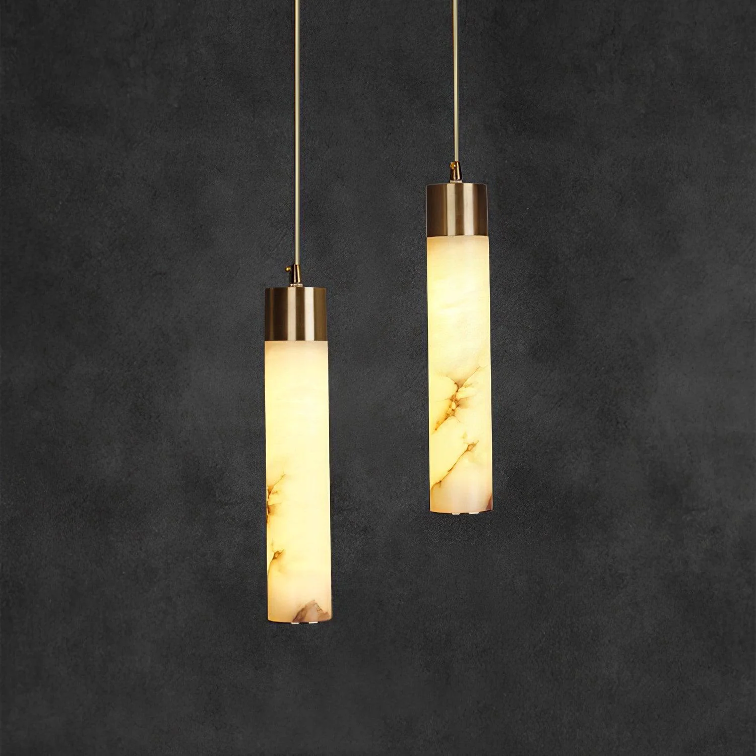 Alabaster Tala Brass Pendant Lamp - Image 5