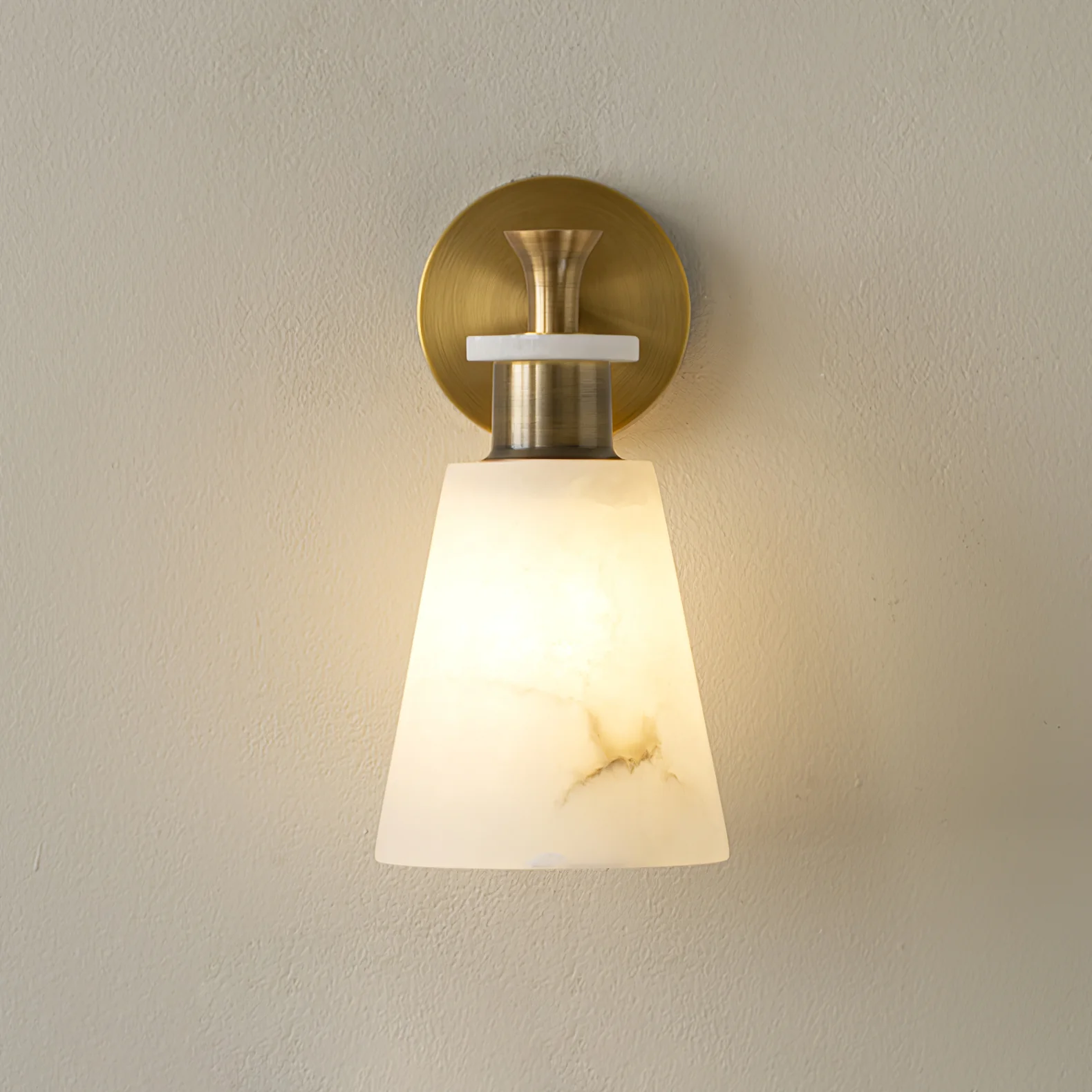 Tapered Alabaster Wall Sconce - Image 13