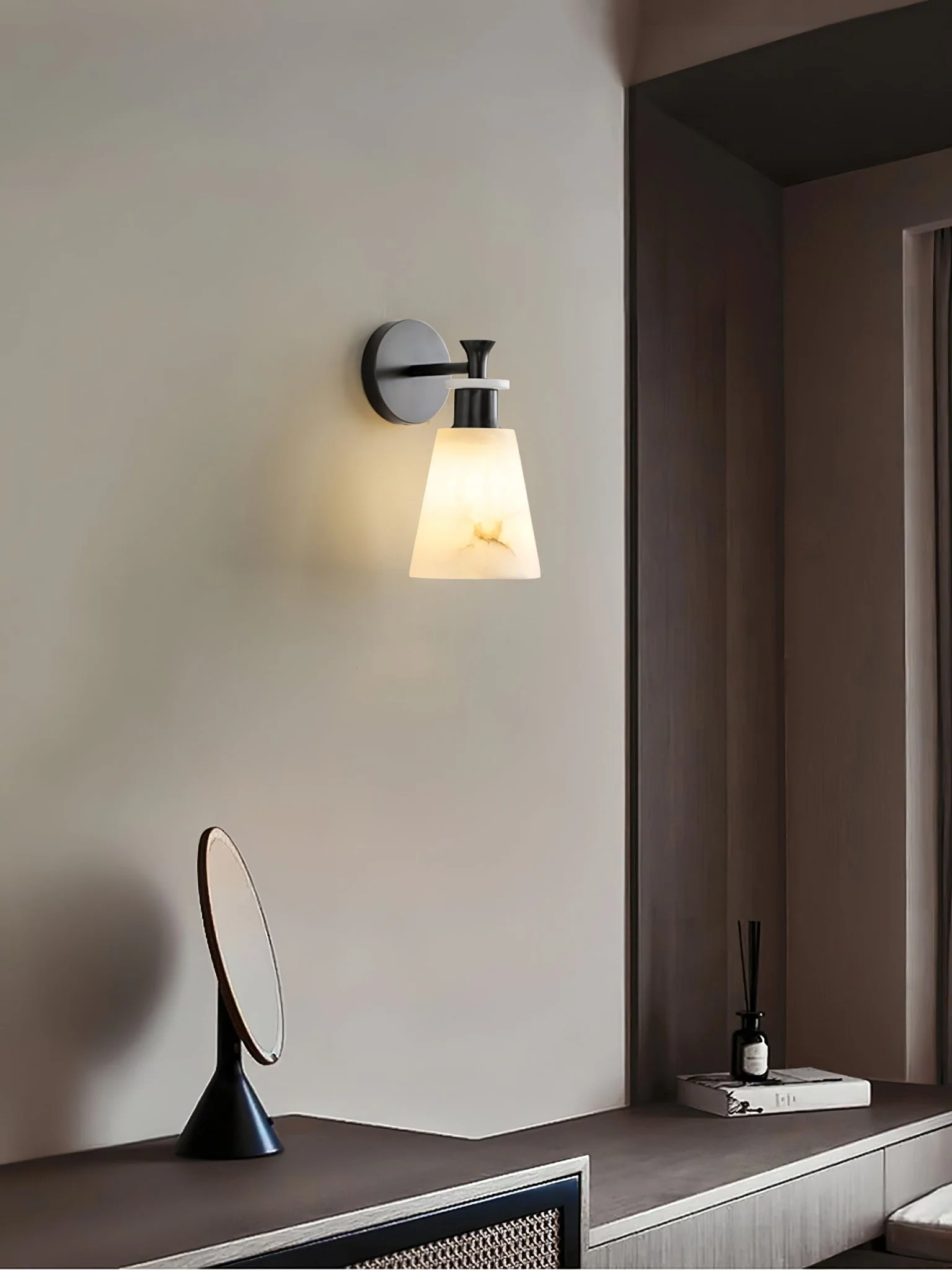 Tapered Alabaster Wall Sconce - Image 5