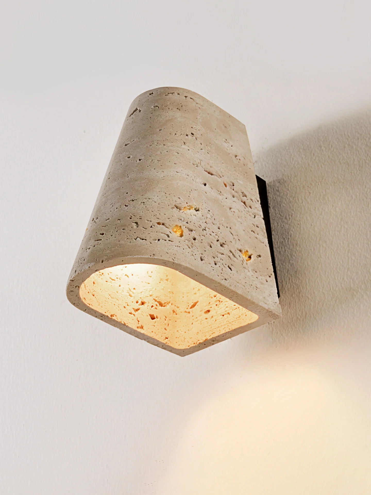 Tapered Travertine Wall Sconce - Image 10