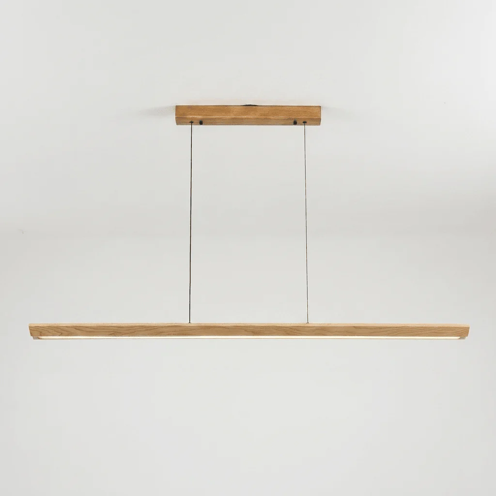 Tapered Wood Linear Pendant Lamp - Image 11