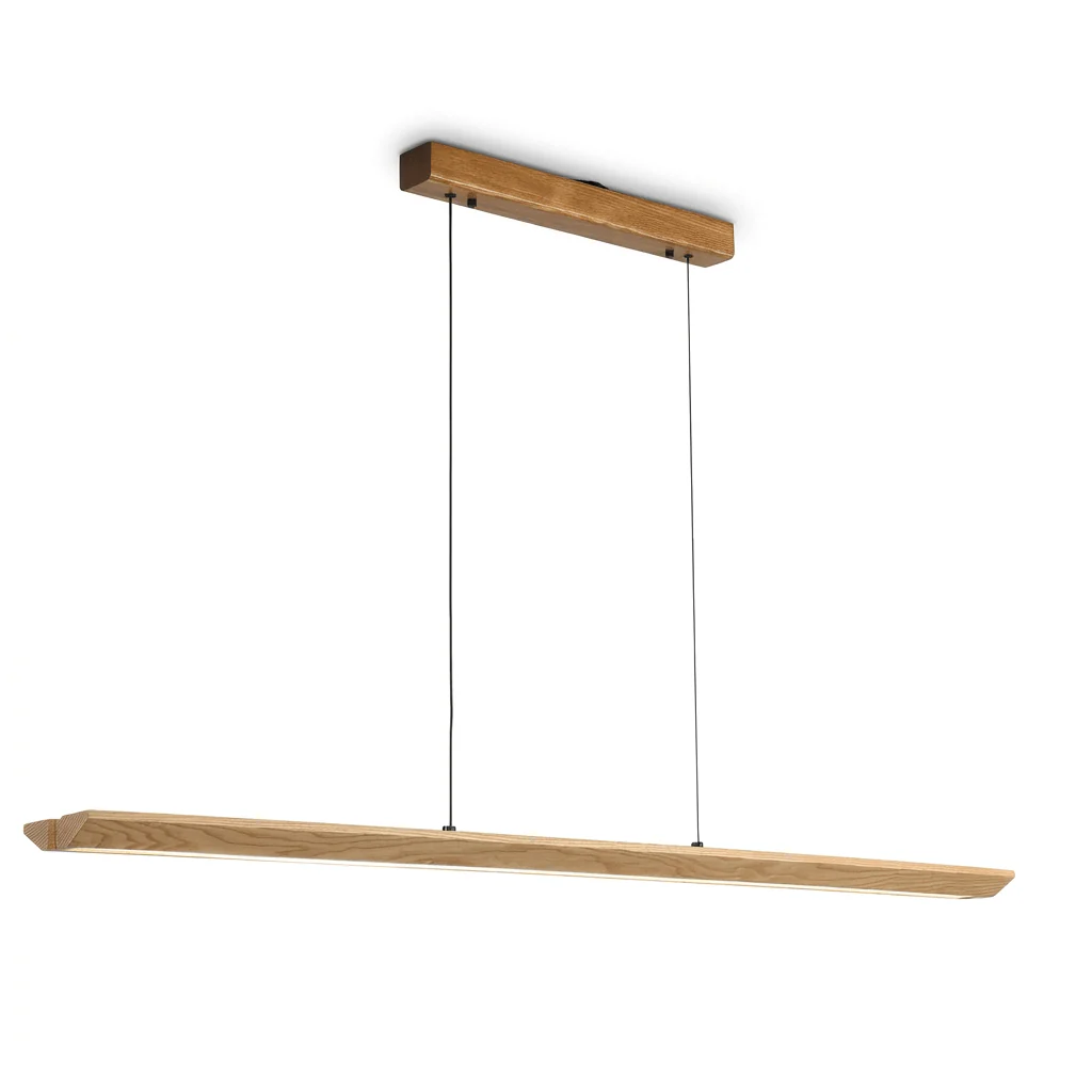 Tapered Wood Linear Pendant Lamp - Image 7