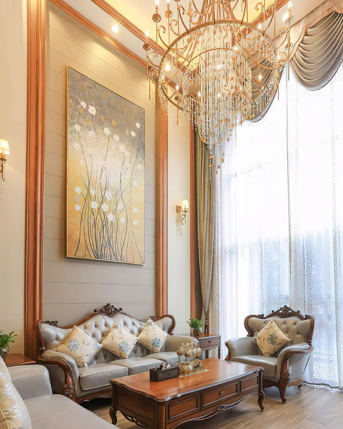 Tatum Lux Shell Crystal Chandelier - Image 3