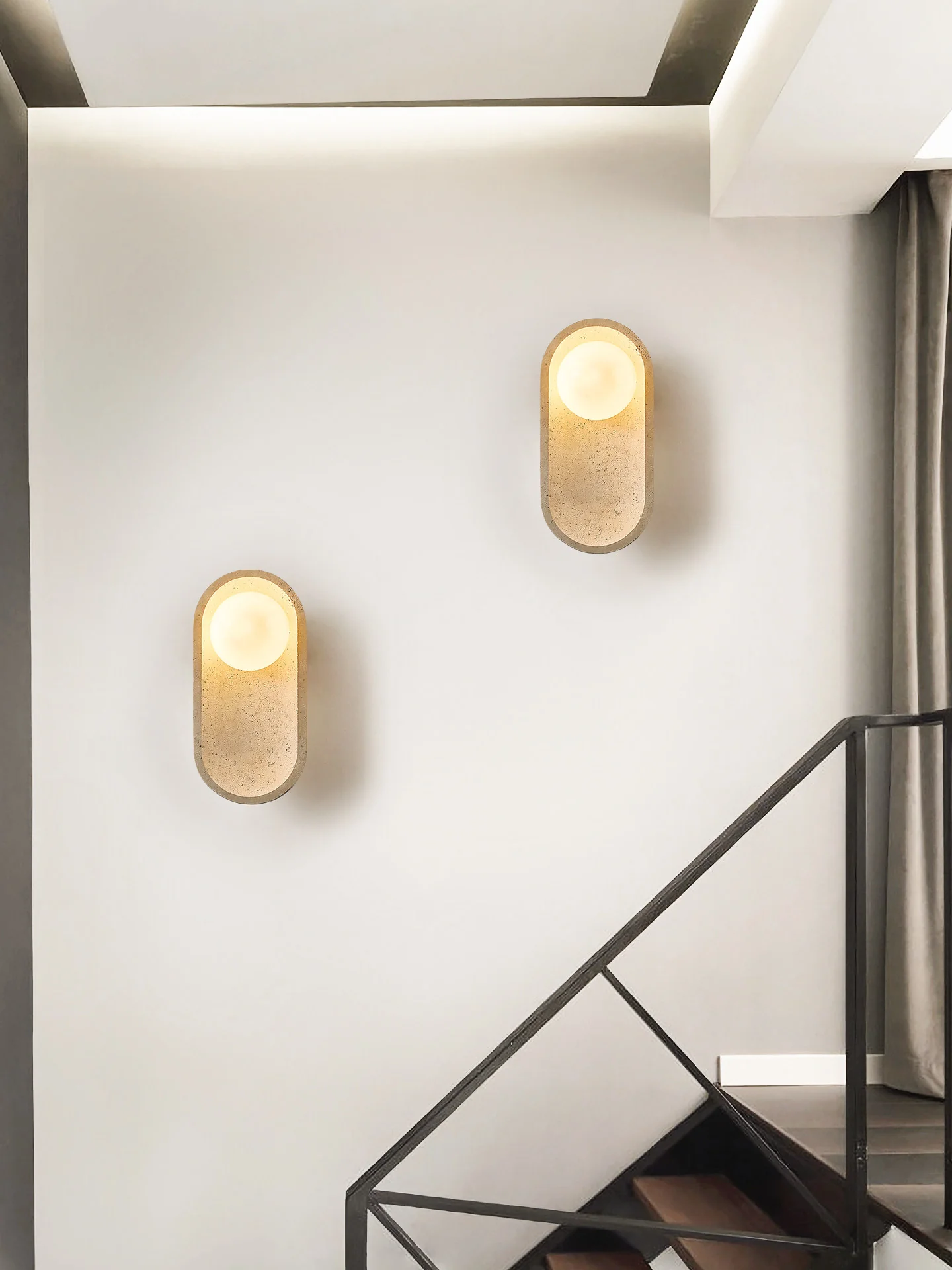 Tavian Arch Travertine Wall Lamp - Image 11