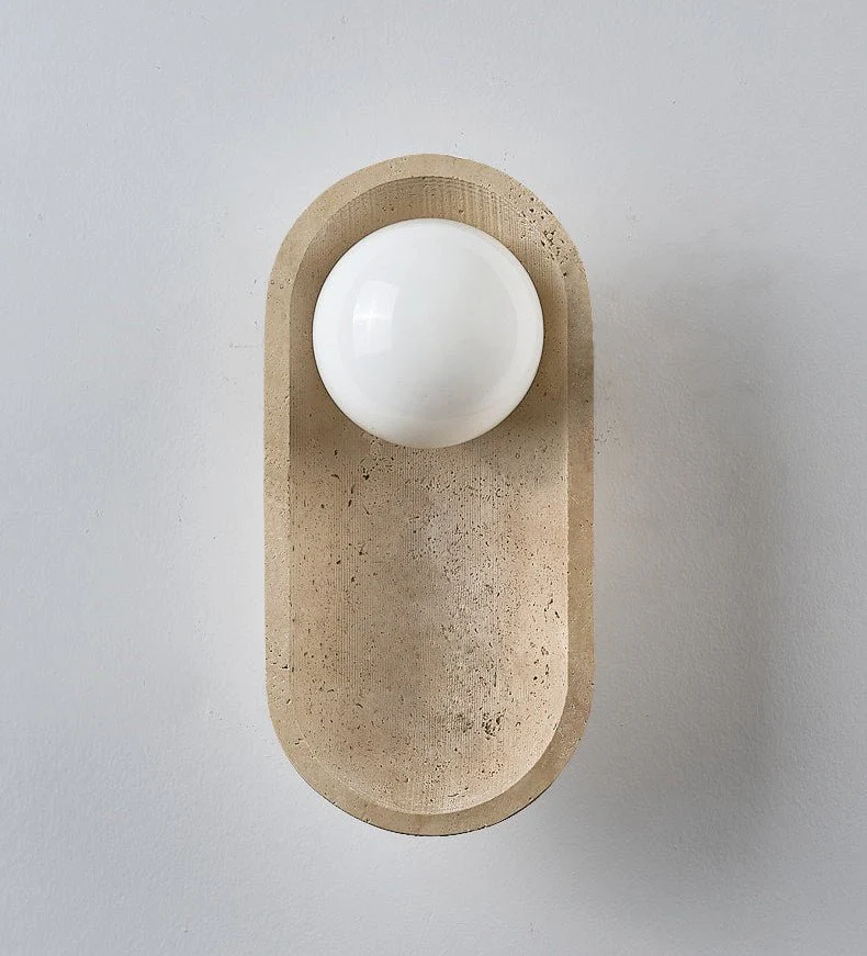 Tavian Arch Travertine Wall Lamp - Image 8