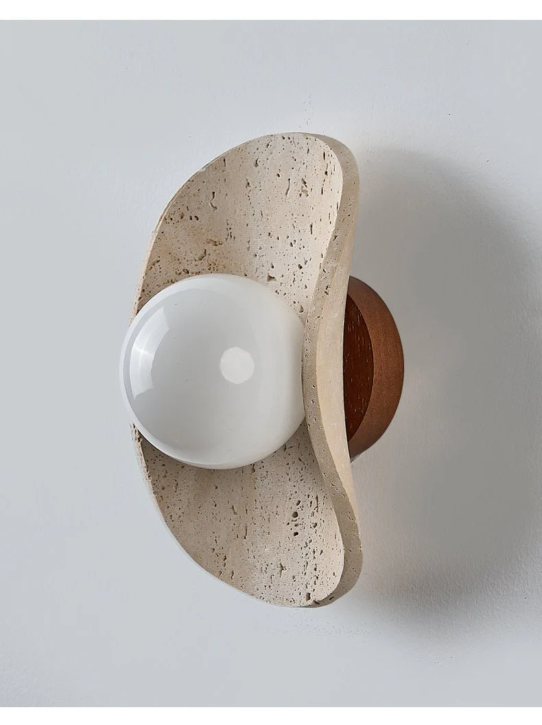 Tavian Halo Travertine Wall Lamp - Image 11