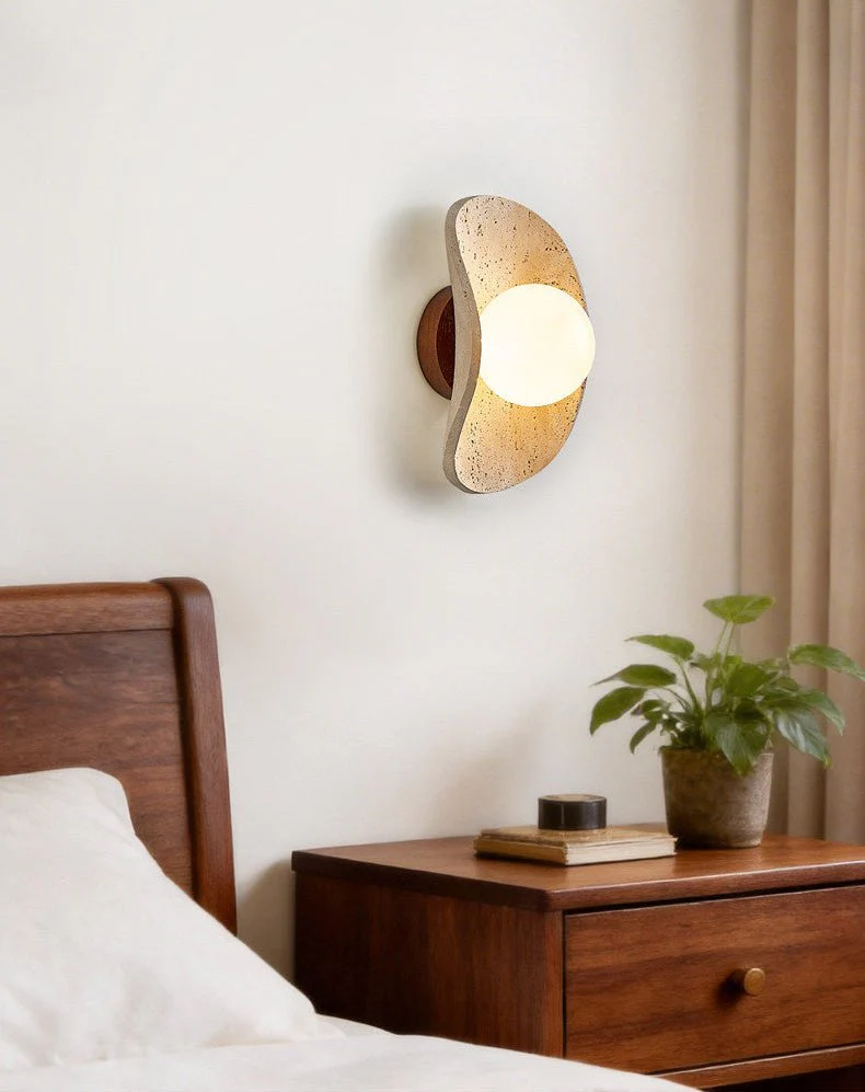 Tavian Halo Travertine Wall Lamp - Image 5