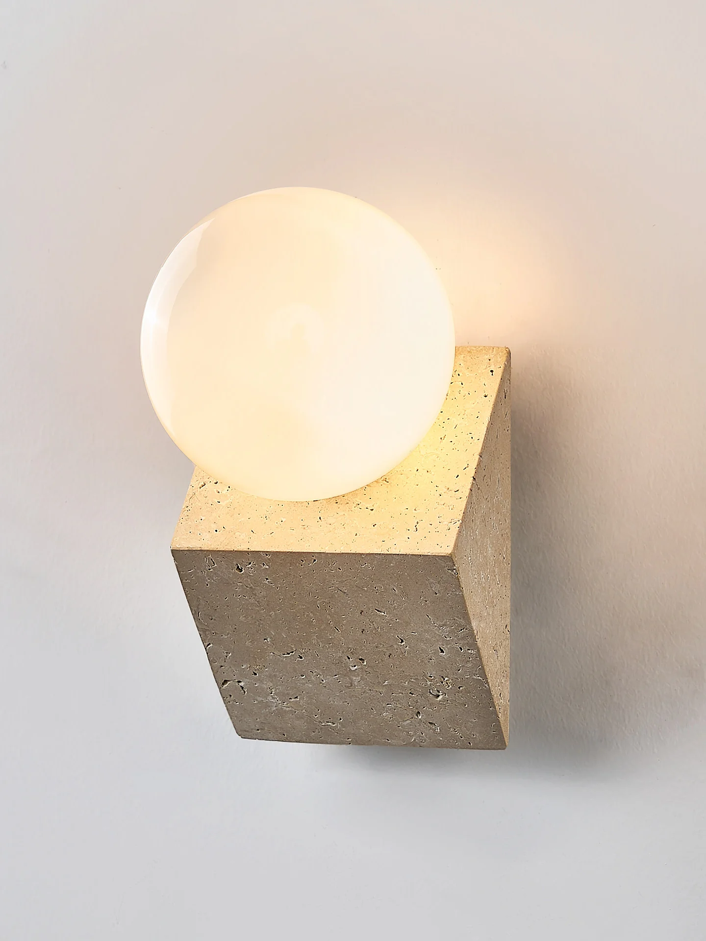 Tavian Orb Travertine Wall Lamp - Image 10