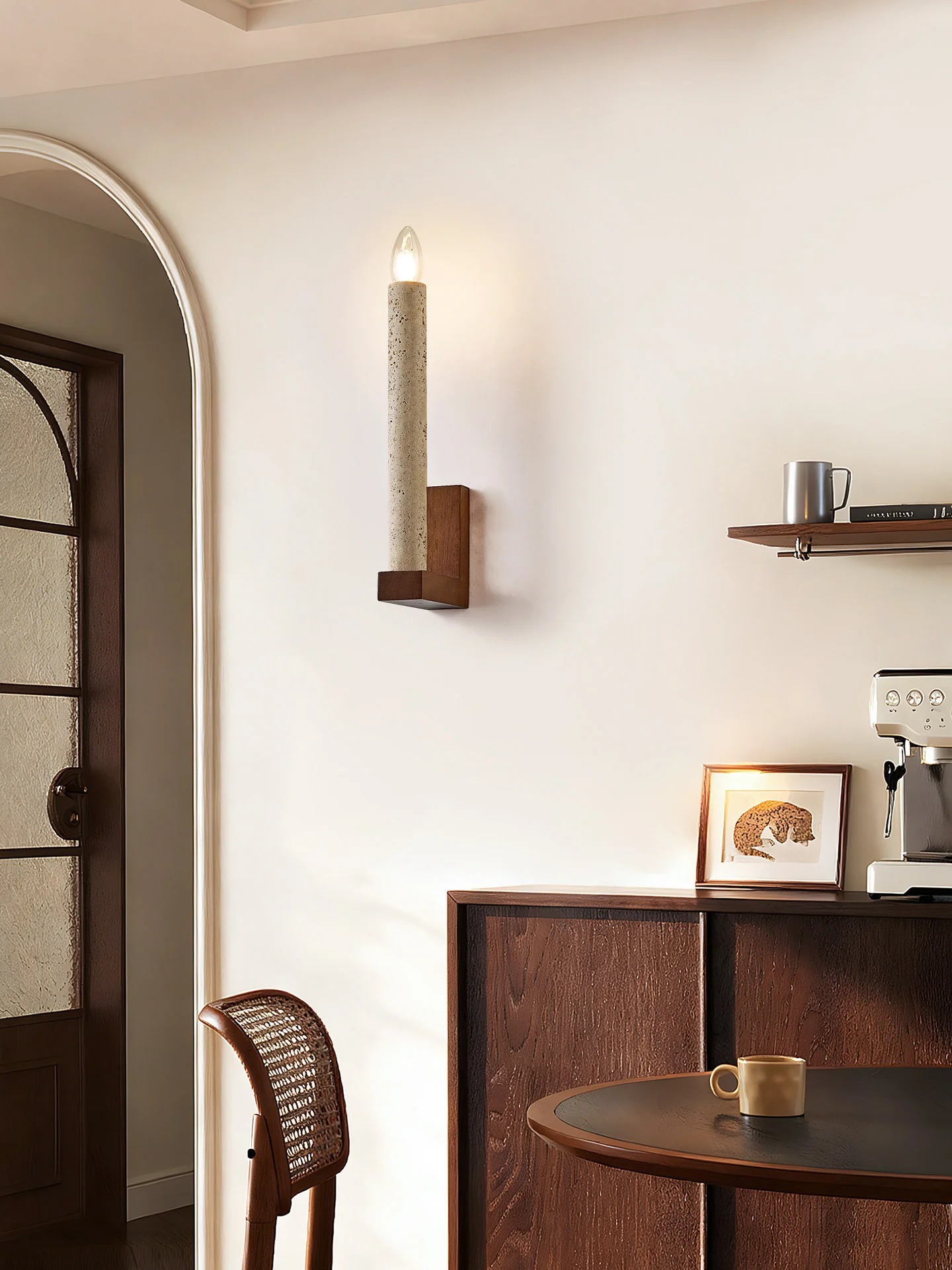 Tavian Travertine Candle Wall Lamp - Image 10