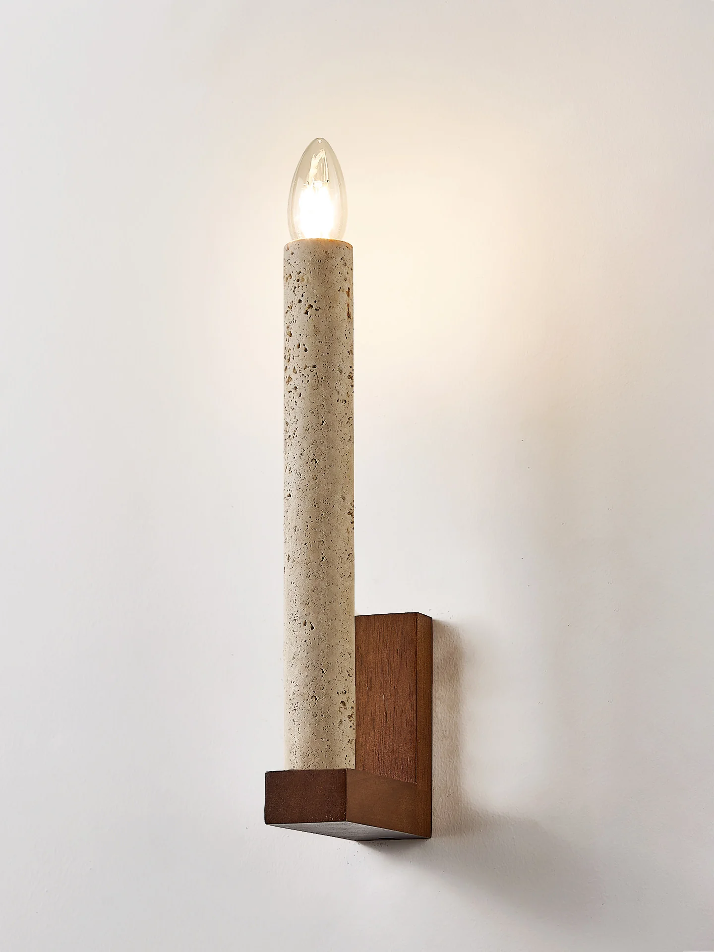 Tavian Travertine Candle Wall Lamp - Image 6