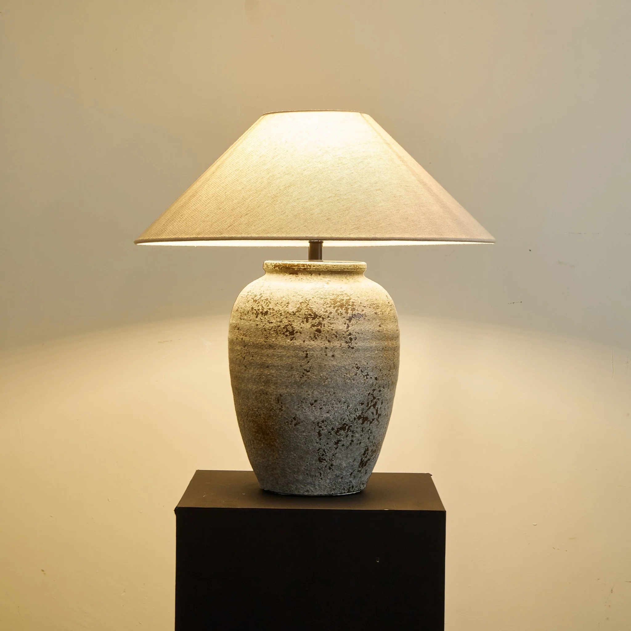 Tavira Aged Stone Table Lamp - Image 8