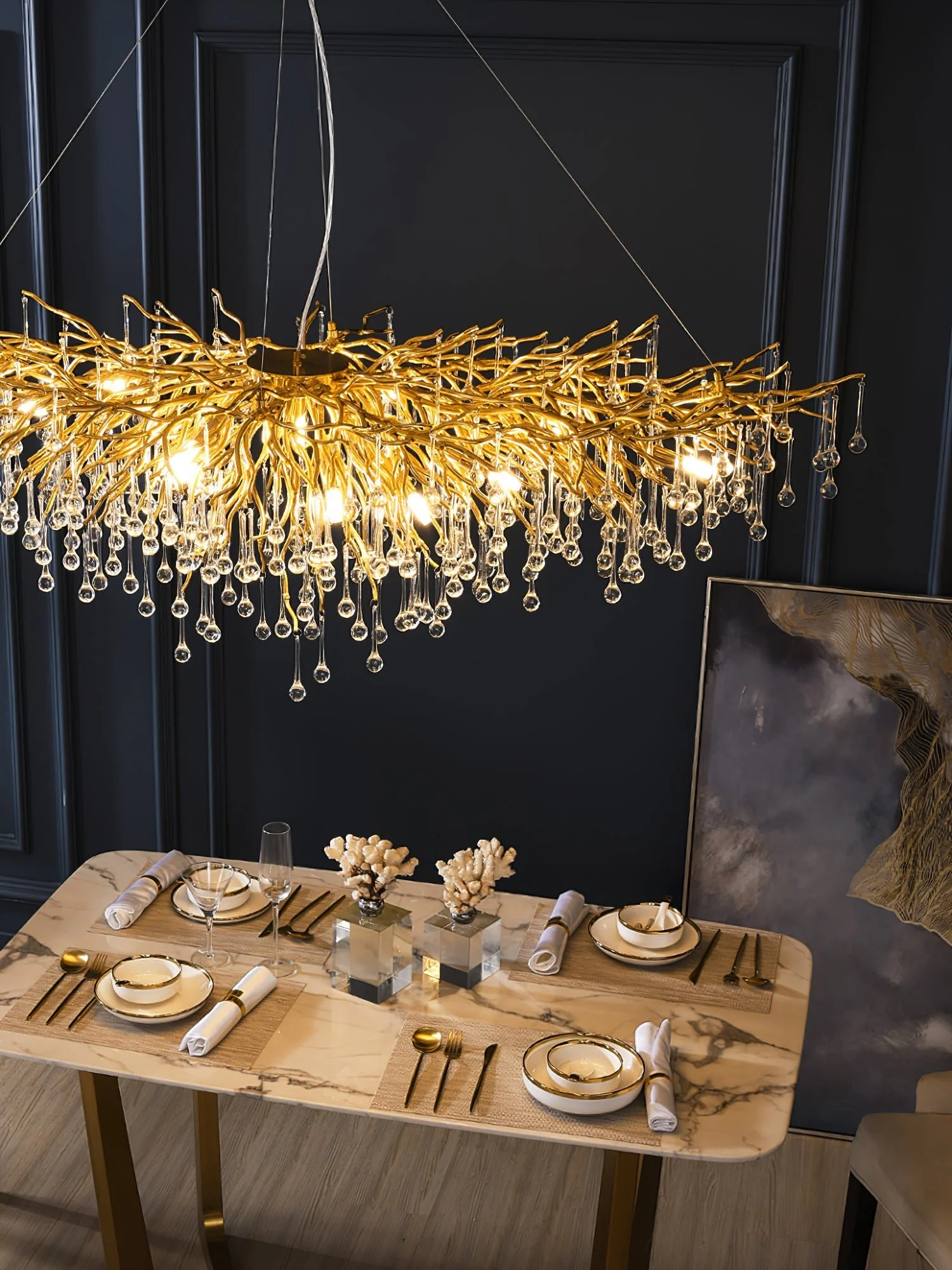 Teardrop Crystal Chandelier - Image 38