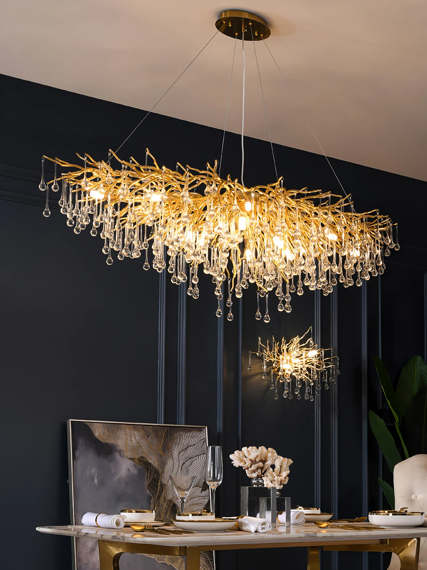 Teardrop Crystal Chandelier - Image 47