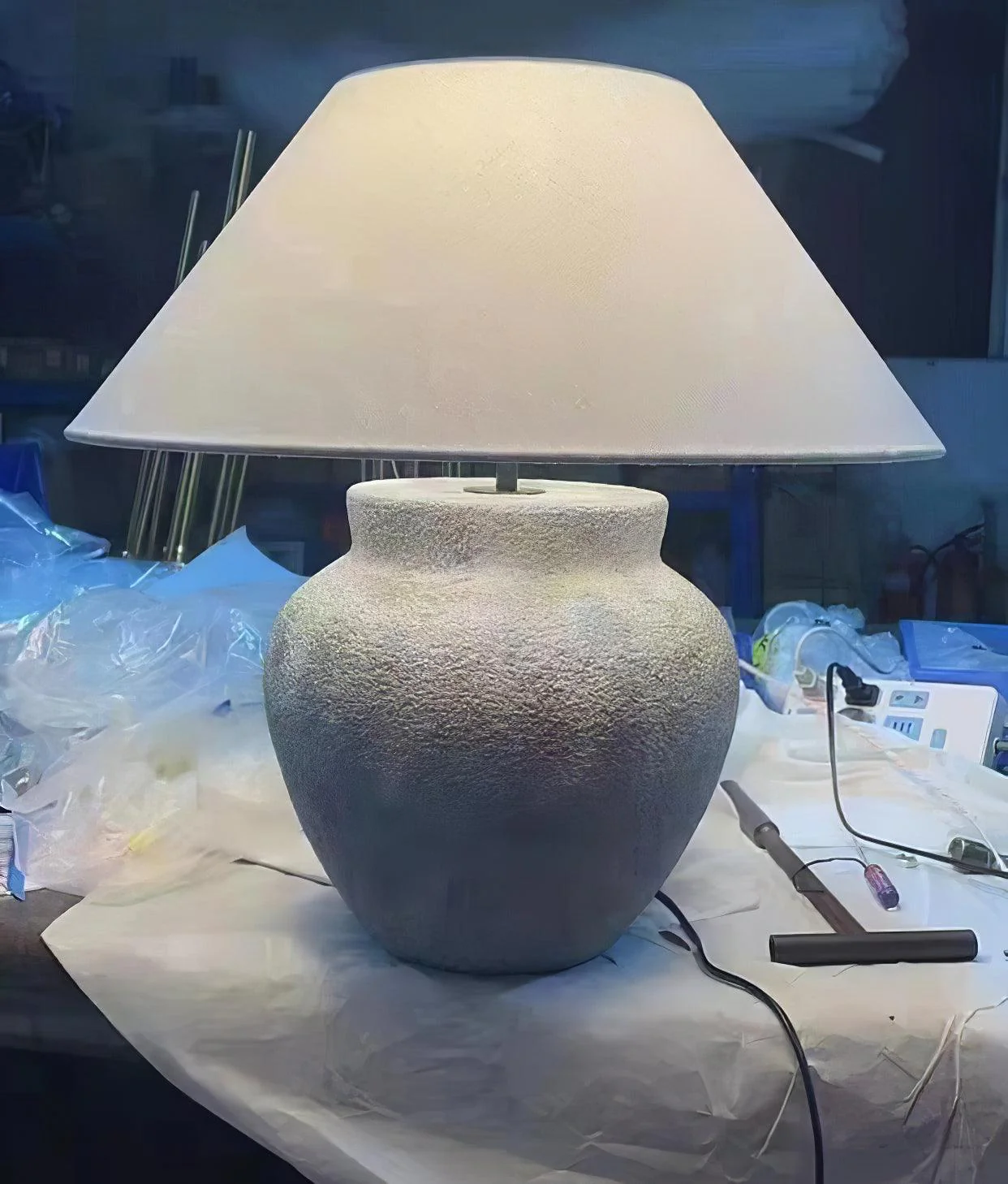Terra Cotta Etruscan Urn Table Lamp - Image 14