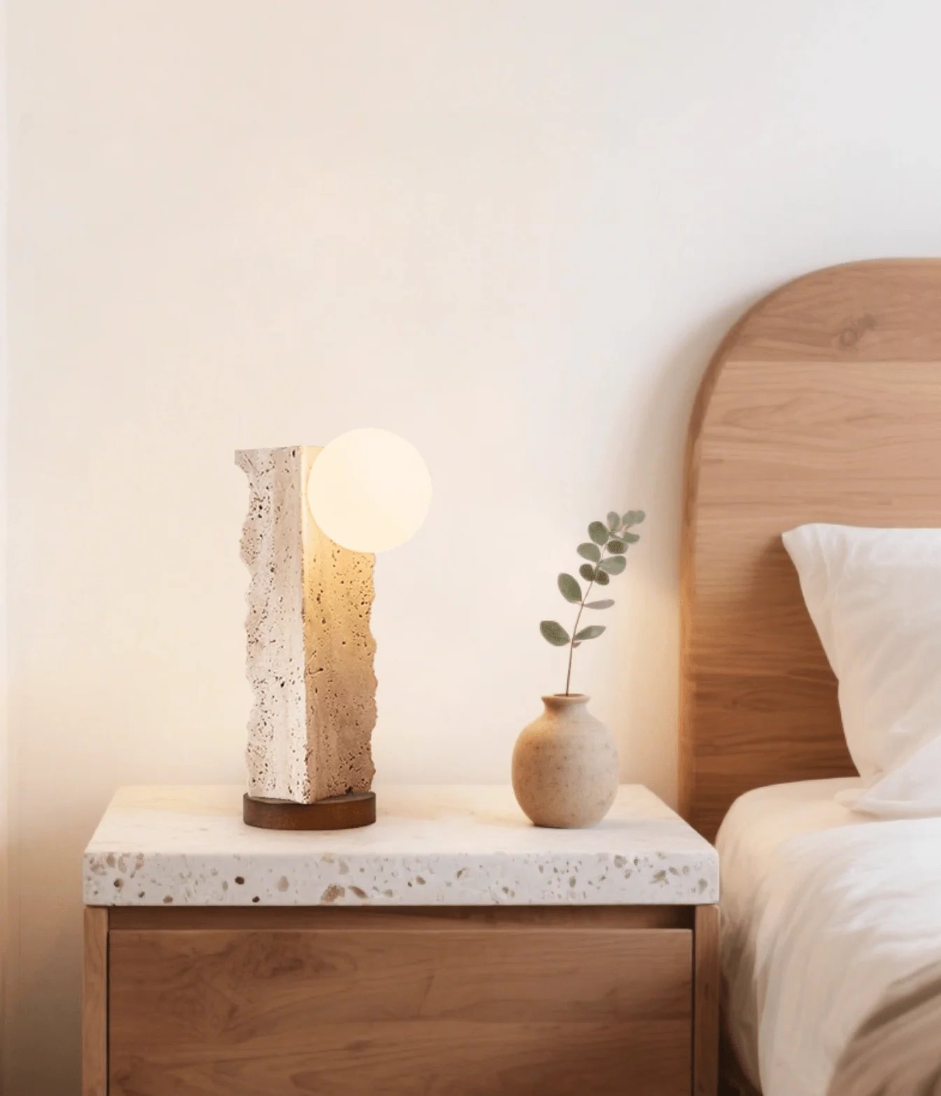 Terra Travertine Orb Table Lamp - Image 10