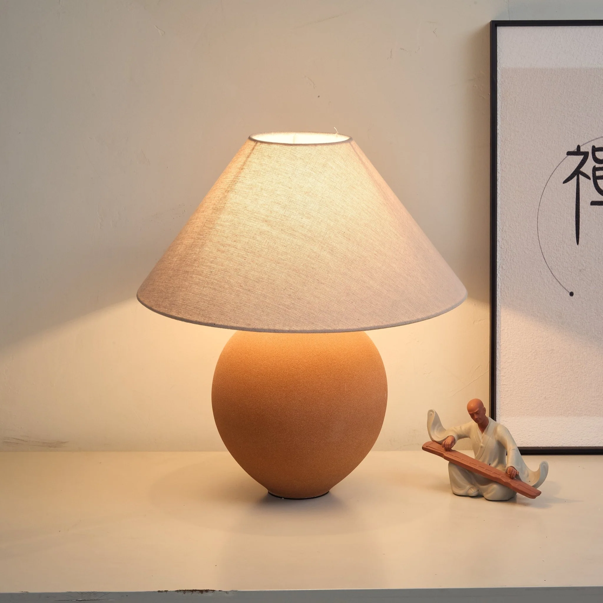 Terracotta Hued Ceramic Table Lamp - Image 13