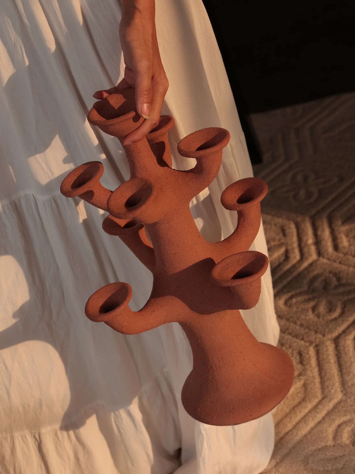 Terracotta Tree Candelabra - Image 14